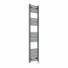 Bergen 1800 x 400mm Straight Anthracite Thermostatic Touch Control Electric Heated Towel Rail