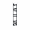 Bergen 1600 x 400mm Straight Anthracite Prefilled Electric Heated Towel Rail