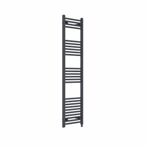 Bergen 1600 x 400mm Straight Anthracite Prefilled Electric Heated Towel Rail