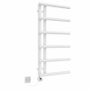 Kristiansund 988 x 500mm White Electric LCD Display Thermostatic Heated Designer Towel Rail