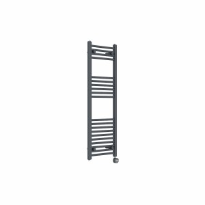 Bergen 1200 x 400mm Straight Anthracite Thermostatic Touch Control Electric Heated Towel Rail