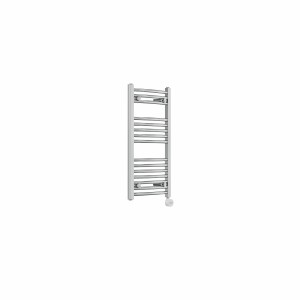 Fjord 800 x 400mm Curved Chrome Thermostatic Touch Control Electric Heated Towel Rail