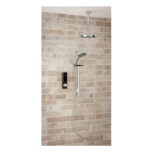 Triton HOME Digital Mixer Shower Diverter with Riser Rail & Fixed Shower Head - Low Pressure