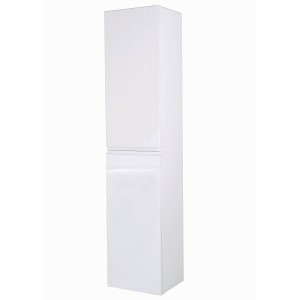 Tonic White Wall Mounted Left Hand Tall Bathroom Storage Unit
