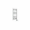 Fjord 800 x 400mm Curved Chrome Thermostatic Touch Control Electric Heated Towel Rail