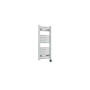 Fjord 800 x 400mm Curved Chrome Thermostatic Touch Control Electric Heated Towel Rail