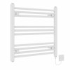 Bergen 600 x 600mm White Straight Electric Heated Towel Rail
