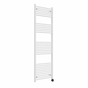 Bergen 1800 x 600mm Straight White Thermostatic Touch Control Electric Heated Towel Rail