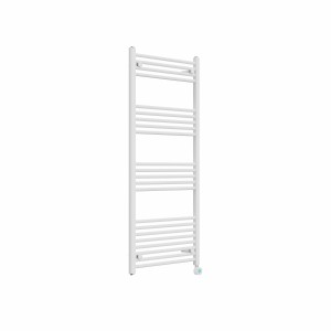 Bergen 1400 x 600mm Straight White Thermostatic Touch Control Electric Heated Towel Rail