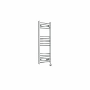 Fjord 1000 x 400mm Curved Chrome Thermostatic Touch Control Electric Heated Towel Rail