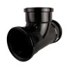 Soil Push Fit 110mm Triple Socket 90 Degree Tee Black
