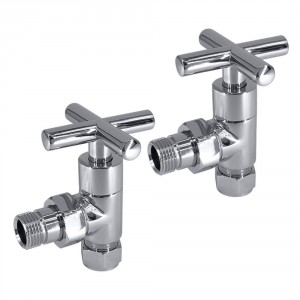 Radiator 15mm Traditional Round Cross Head Valve 2PC/Box