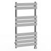 Juva 950 x 500mm Chrome Flat Panel Electric Thermostatic Heated Designer Towel Rail
