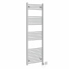 Fjord 1600 x 500mm Curved Chrome HEC Thermostatic Electric Heated Towel Rail