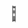 Bergen 1200 x 300mm Straight Black Thermostatic Touch Control Electric Heated Towel Rail