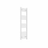 Fjord 1400 x 400mm Curved White Prefilled Electric Heated Towel Rail