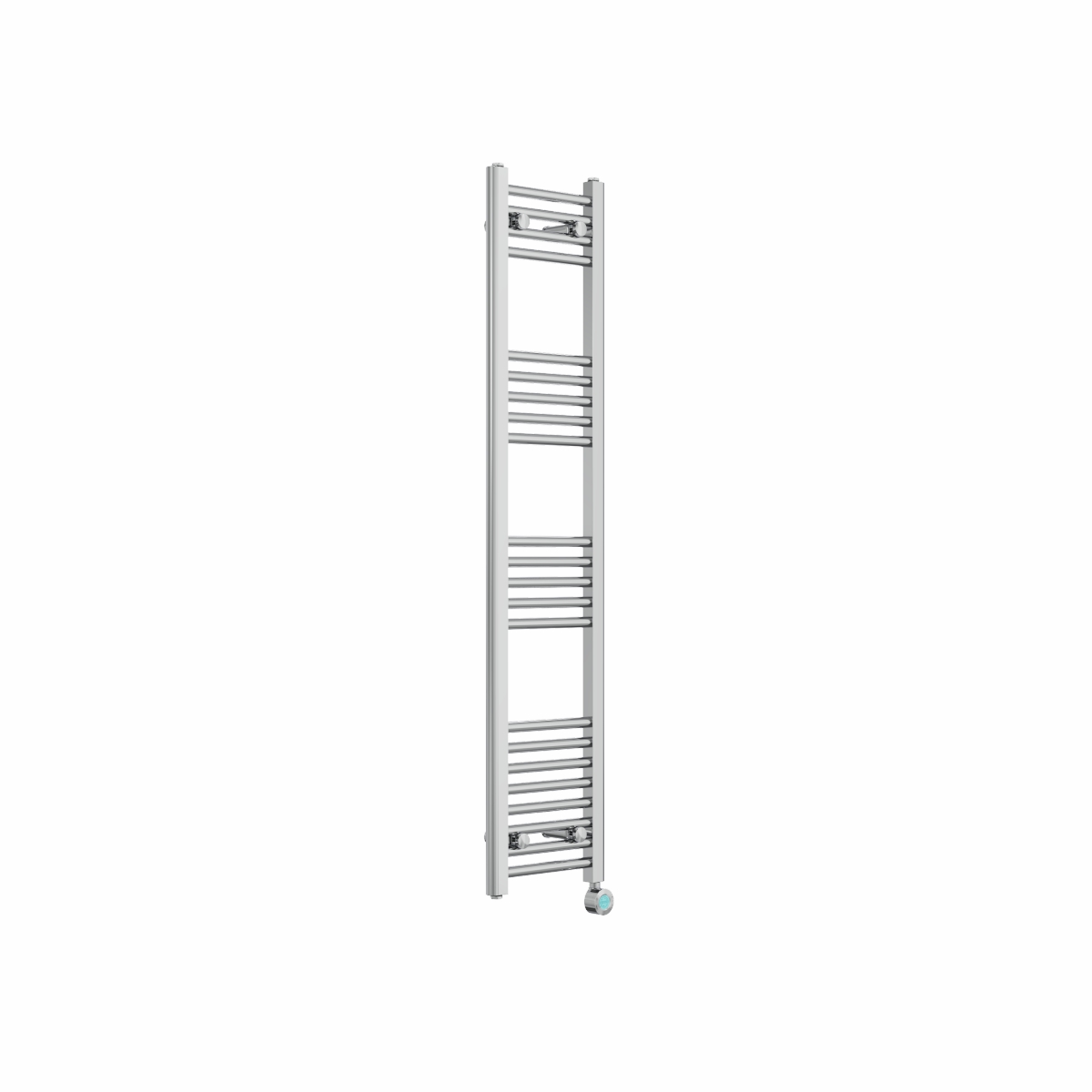 Bergen 1400 x 300mm Straight Chrome Thermostatic Touch Control Wifi Electric Heated Towel Rail