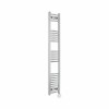 Fjord 1600 x 300mm Curved Chrome Thermostatic Wifi Control Electric Heated Towel Rail