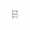 Fjord 600 x 500mm Curved Chrome Prefilled Electric Heated Towel Rail