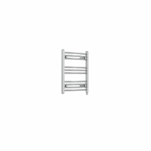 Fjord 600 x 500mm Curved Chrome Prefilled Electric Heated Towel Rail