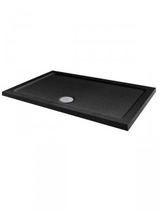 1200 x 900 mm ABS Stone Low Profile Black Sparkle Rectangle Shower Tray