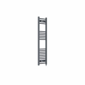 Fjord 1200 x 300mm Curved Anthracite Prefilled Electric Heated Towel Rail