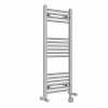 Bergen 1000 x 400mm Dual Fuel Straight Chrome Thermostatic Electric Heated Towel Rail
