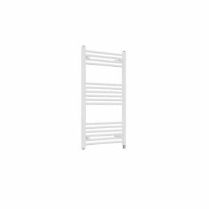 Bergen 1000 x 600mm Straight White Prefilled Electric Heated Towel Rail
