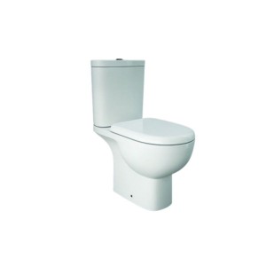 RAK-Tonique Close Coupled Open Back WC Pan and Soft Close Seat
