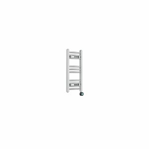 Fjord 600 x 300mm Curved Chrome Thermostatic Touch Control Electric Heated Towel Rail