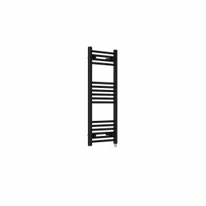 Bergen 1000 x 400mm Straight Black Prefilled Electric Heated Towel Rail