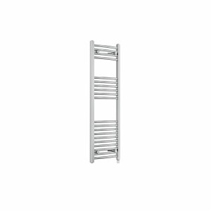 Fjord 1200 x 400mm Curved Chrome Prefilled Electric Heated Towel Rail