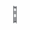 Fjord 1200 x 300mm Curved Anthracite Thermostatic Touch Control Electric Heated Towel Rail