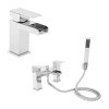 Edessa Mono Basin Mixer Tap & Bath Mixer Tap with Handheld Shower Set