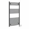 Fjord 1200 x 600mm Curved Anthracite HEC Thermostatic Electric Heated Towel Rail