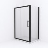 Black Sliding Door Enclosure 1200 x 1900mm 6mm 3M Glass