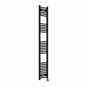 Bergen 1800 x 300mm Straight Black Thermostatic Touch Control Wifi Electric Heated Towel Rail