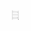 Bergen 600 x 600mm Straight White Prefilled Electric Heated Towel Rail