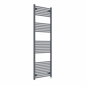 Bergen 1800 x 600mm Straight Anthracite Prefilled Electric Heated Towel Rail