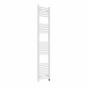 Bergen 1800 x 400mm Straight White Prefilled Electric Heated Towel Rail