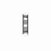 Fjord 800 x 300mm Curved Anthracite Thermostatic Touch Control Electric Heated Towel Rail