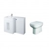 Calm White Left Hand Combination Vanity Unit with RAK-Origin Toilet & Soft Close Seat & Concealed Cistern - 1100mm