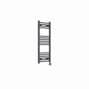 Fjord 1000 x 400mm Curved Anthracite Thermostatic Touch Control Electric Heated Towel Rail