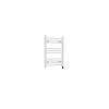 Fjord 600 x 500mm Curved White Electric Heated Towel Rail