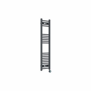 Bergen 1200 x 300mm Straight Anthracite Thermostatic Touch Control Wifi Electric Heated Towel Rail