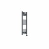 Fjord 1000 x 300mm Curved Anthracite Thermostatic Touch Control Electric Heated Towel Rail