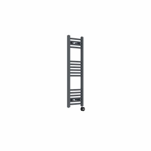 Fjord 1000 x 300mm Curved Anthracite Thermostatic Touch Control Electric Heated Towel Rail