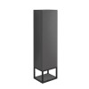 Reid Wall Mounted Storage Unit with Black Frame and Shelf - Matt Grey