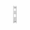 Fjord 1200 x 300mm Curved Chrome Prefilled Electric Heated Towel Rail