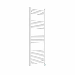 Bergen 1600 x 600mm Straight White Thermostatic Touch Control Electric Heated Towel Rail